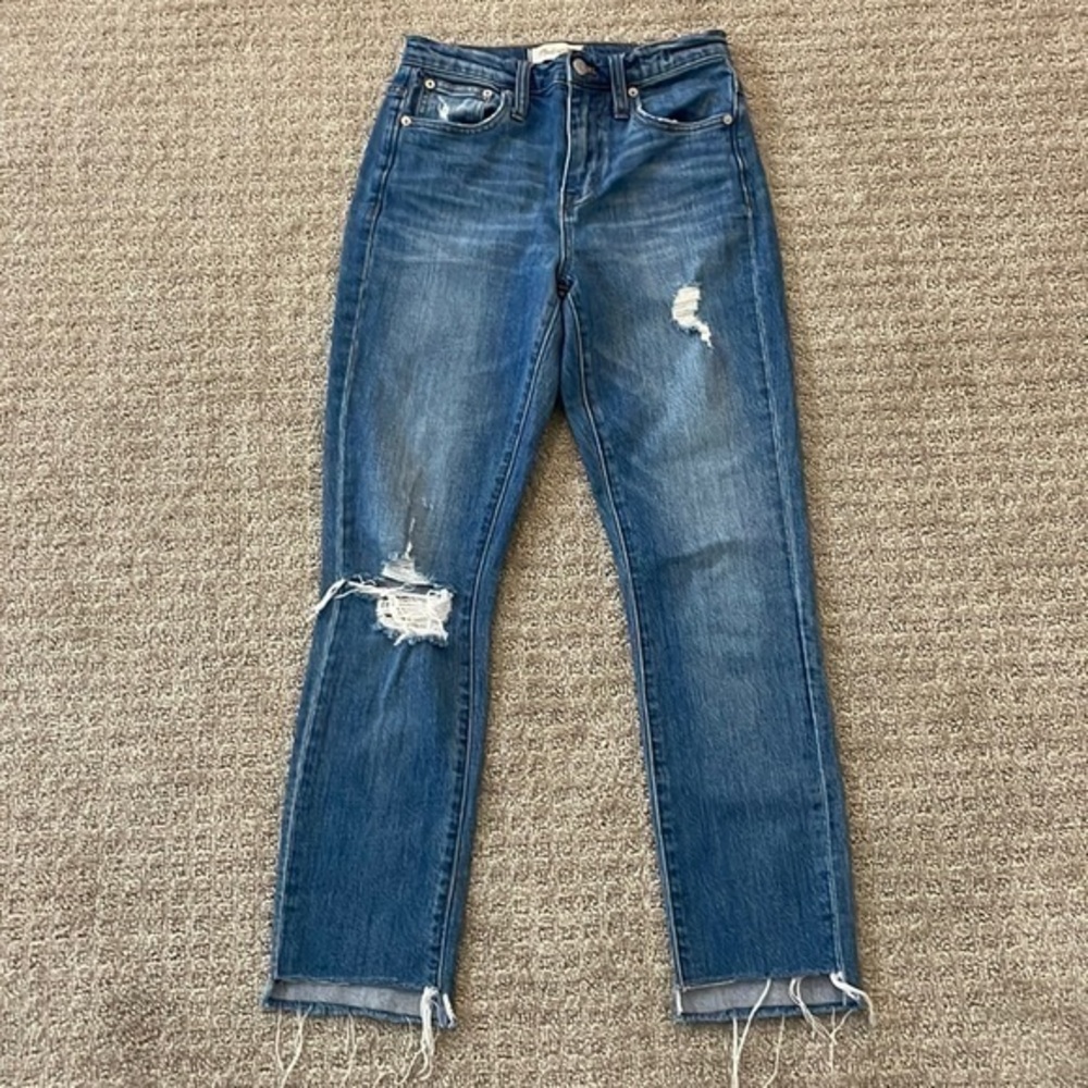 Madewell High Rise Slim Boyfriend Jeans - Picture 1 of 9